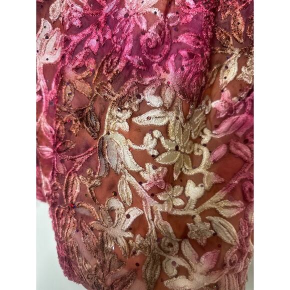 Vintage Dressbarn Woman Top 1X Velvet Burnout Whimsigoth Autumn Fairy Stretch - Picture 4 of 7